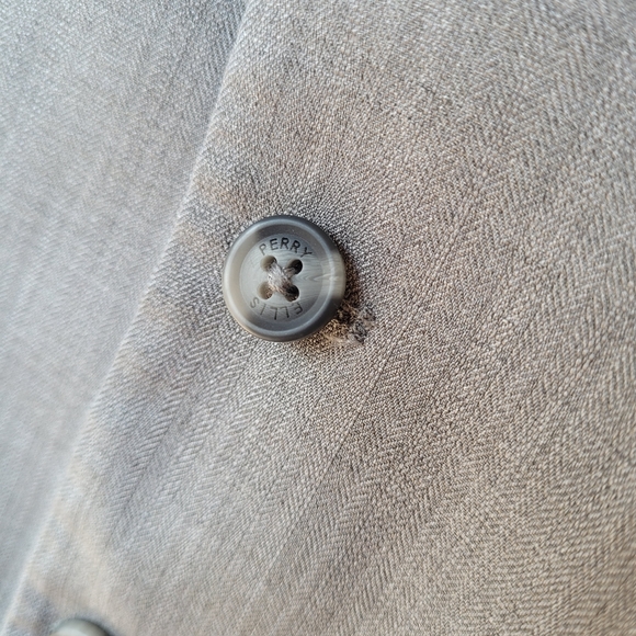 Perry Ellis Vest XL Slate Gray Grey Solid Wedding Formal Elegant - Picture 7 of 13